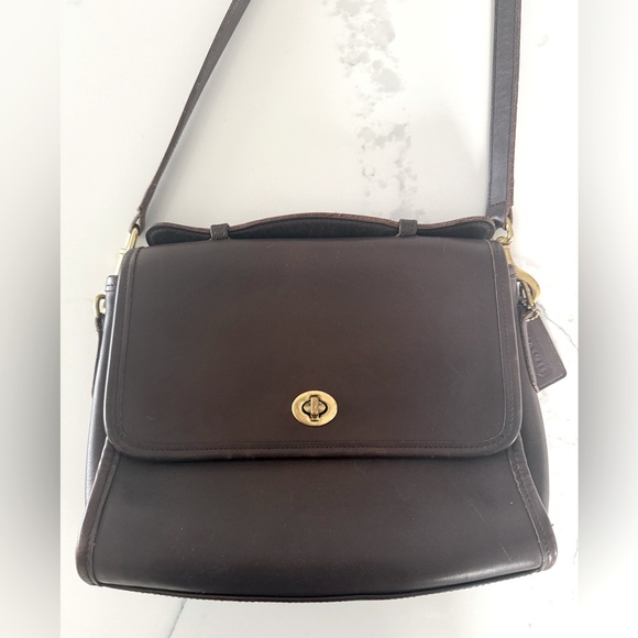 Coach vintage shoulder bag in mahogany 9870 - Picture 2 of 14